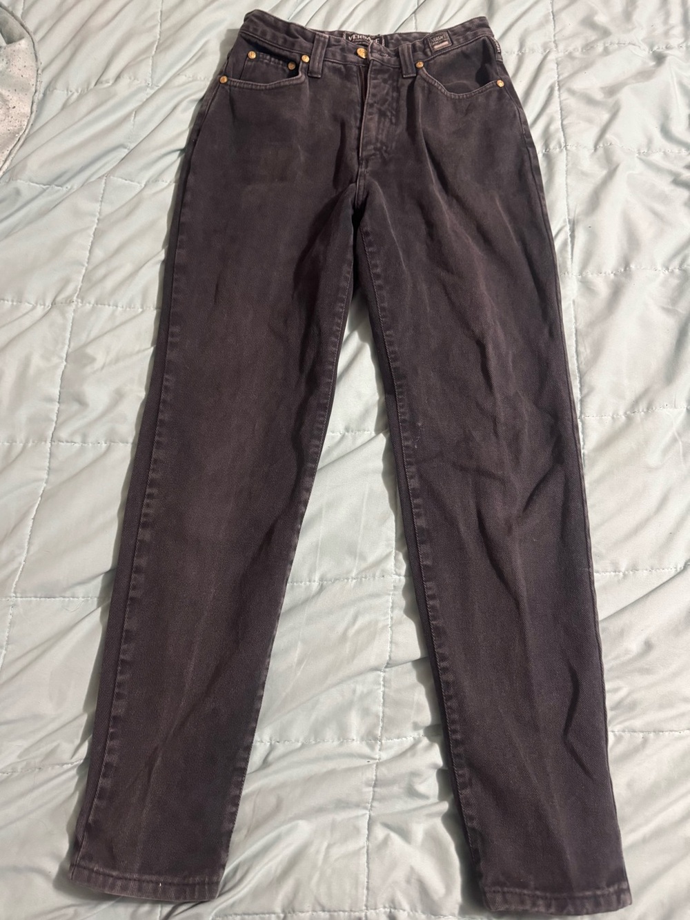 Versace Dark Gray Jeans with Gold Details - Picture 3 of 3